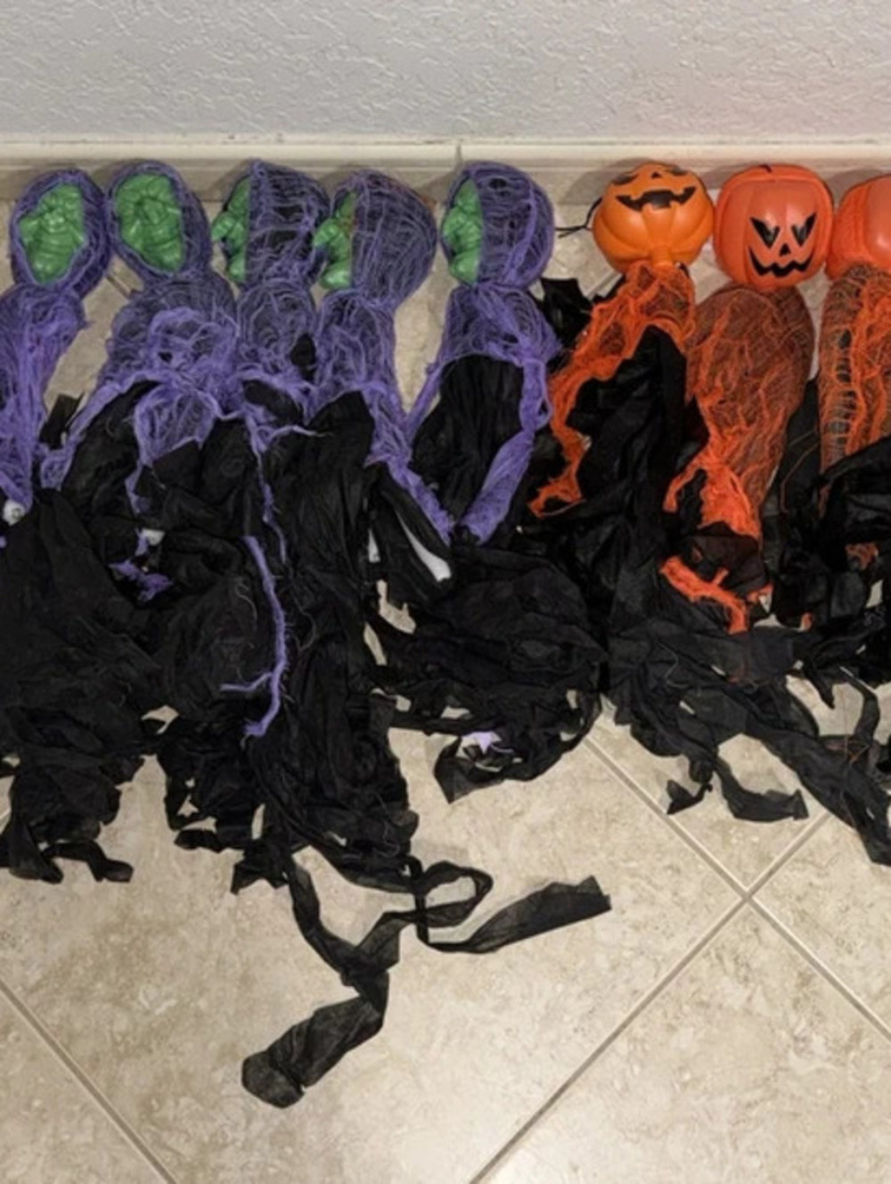 Halloween Hanging Miniature Flying Ghouls Bundle - Lot of 9